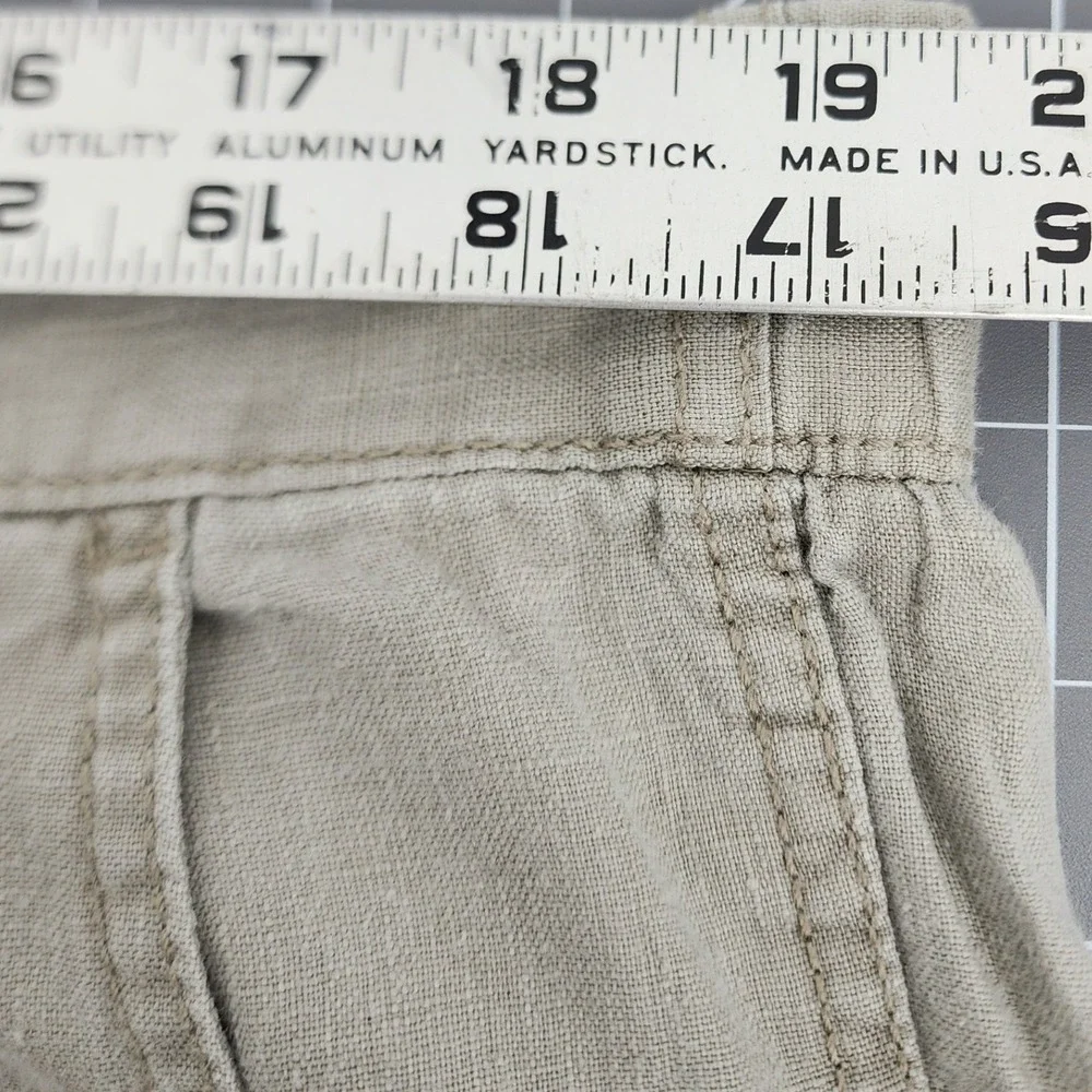 Kahala 38 Khaki Linen Drawstring Pants Beach Tropical Island Vacation Summer Men